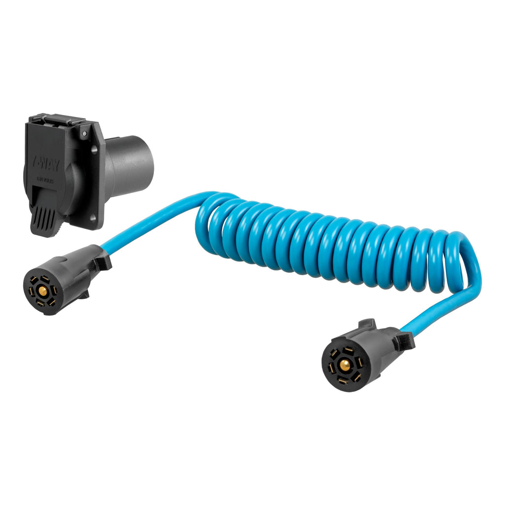 8' Dinghy Towing Electrical Adapter & Socket (7-Way RV Blade Fits USCAR)