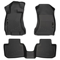 Husky Liners 99801 | Husky Liners Front & 2nd Seat Floor Liners; Front & 2nd Seat Floor Liners, Fits 12-C IMPREZA FRONT/2ND SEAT WEATHERBEATER FLOOR LINERS BLACK