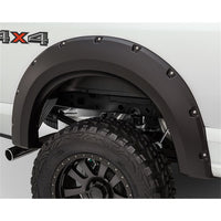 Bushwacker 40098-02 Black Max Coverage Pocket/Rivet Style Smooth Finish Rear Fender Flares for 2019 Chevrolet Silverado 1500 LD 2014-2018 Silverado 1500 2015-2019 Silverado 2500 HD/3500 HD (Excludes Dually); Fits 78.8/97.8 In. Bed