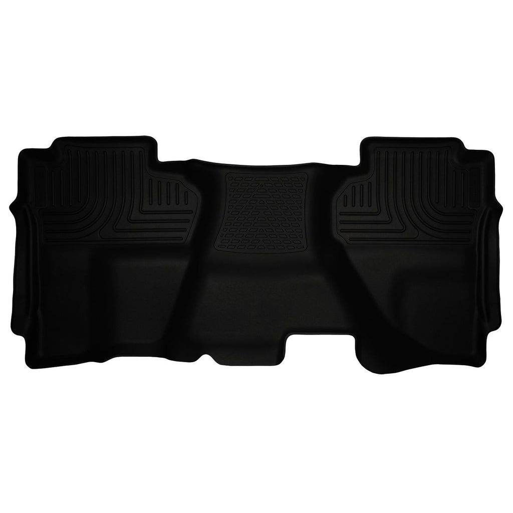 Husky Liners 19241 | Husky Liners 2nd Seat Floor Liner (Full Coverage), Fits 14-17 SILVERADO/SIERRA 1500/2500/3500 DOUBLE CAB 2ND SEAT FLOOR LINER WEATHERBEATER BLACK
