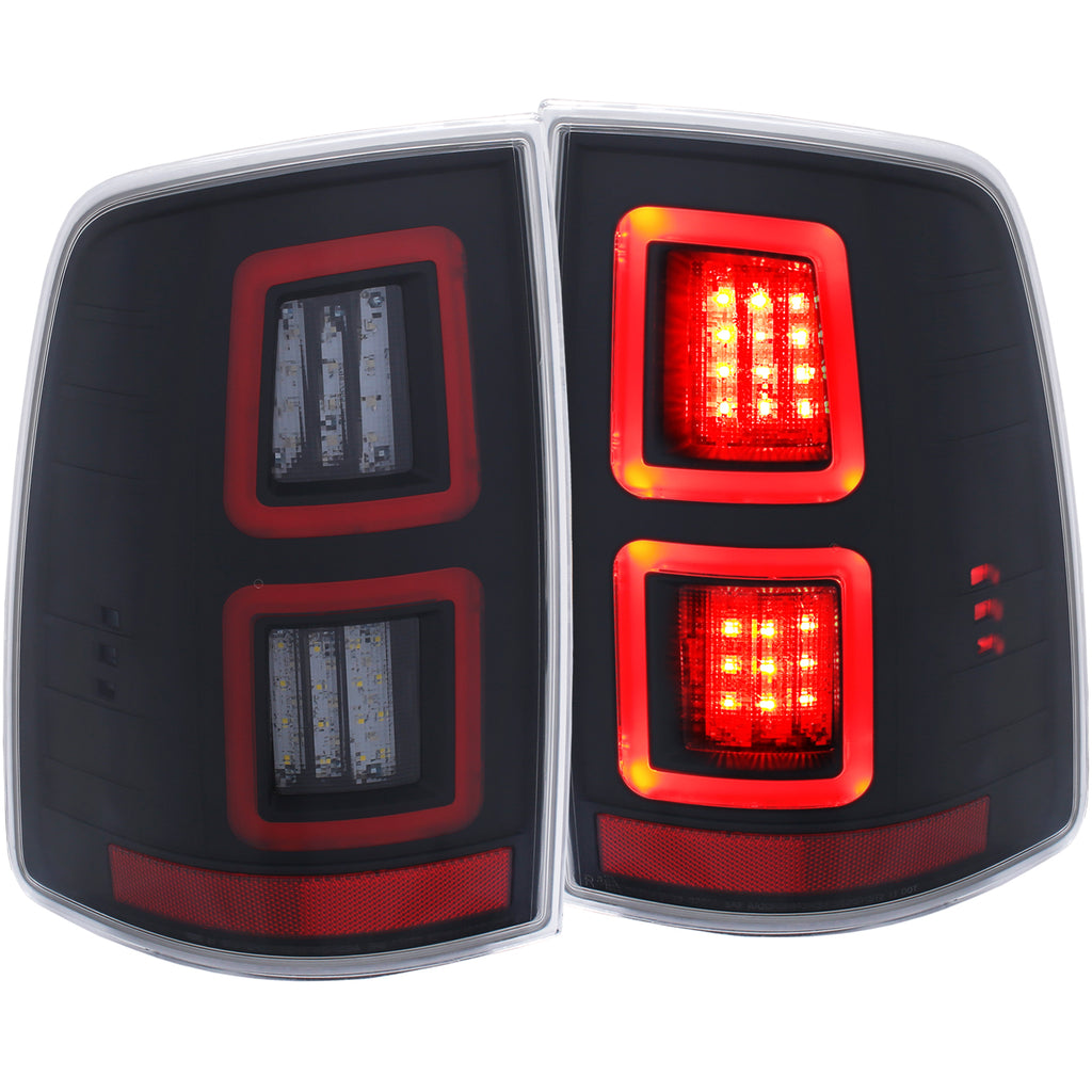 ANZO USA-311273 | Tail Light Assembly; LED; Clear Lens; Black Housing;Pair