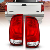ANZO USA-311307 | Tail Light Assembly; Chrome Housing; Red/Clear Lens; Pair