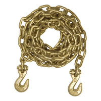 16' Transport Binder Safety Chain with 2 Clevis Hooks (18800 lbs Yellow Zinc)