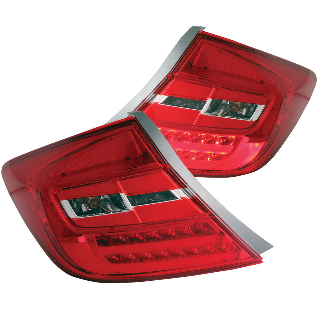 ANZO USA-321304 | Tail Light Assembly; LED; Red/Clear Lens;Pair