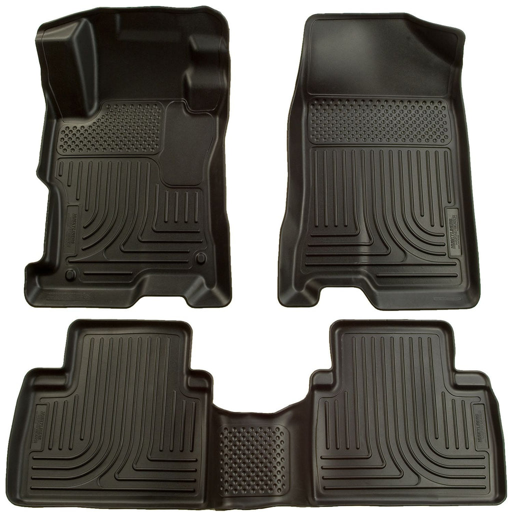 Husky Liners 98441 | Husky Liners Front & 2nd Seat Floor Liners, Fits 12-13 HONDA CIVIC FRONT & 2ND SEAT CUSTOM MOLDED WEATHERBEATER FLOOR LINERS BLACK