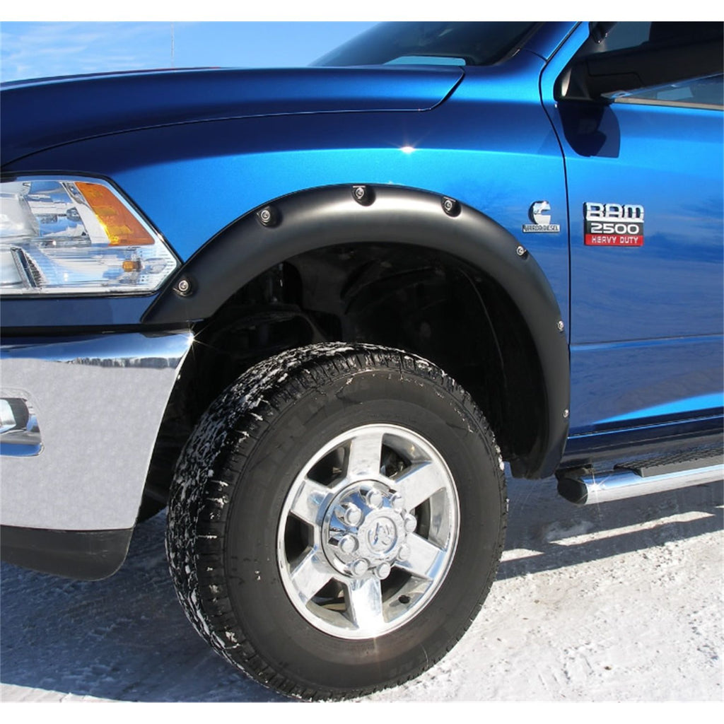 Stampede 8423-2 Black Ruff Riderz Smooth Finish 4-Piece Fender Flare for 2010-2018 Dodge Ram 2500/3500 Dually Model Compatible | Fits 76.3/98.3 In. Bed