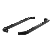 3" Round Black Steel Side Bars Select Ford F-150 F-250 F-350 Super Duty