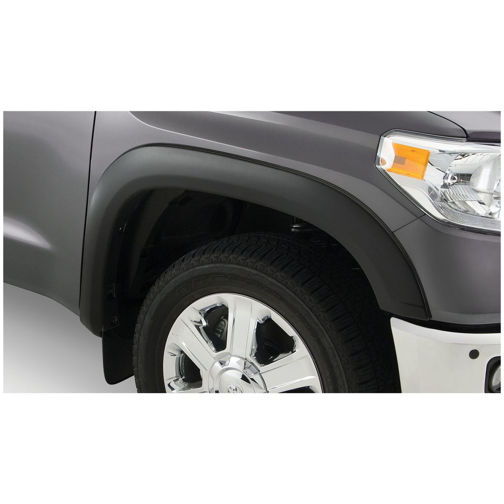 Bushwacker 30909-02 Black OE-Style Smooth Finish 4-Piece Fender Flare Set for 2007-2013 Toyota Tundra w/Factory Mudflap