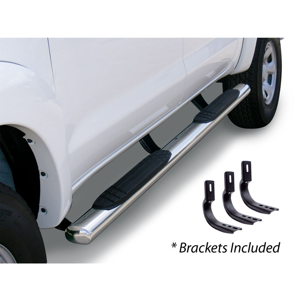 4" OE Xtreme Side Steps with Mounting Brackets - Crew Max Only