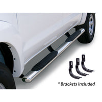 4" OE Xtreme Side Steps with Mounting Brackets - Crew Max Only