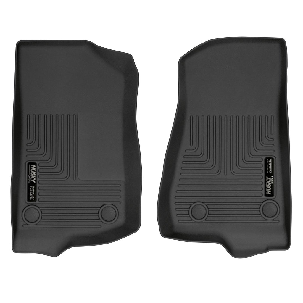 Husky Liners 13021 | Husky Liners Front Floor Liners, Fits 18-C WRANGLER/20-C GLADIATOR  BLACK FRONT FLOOR LINERS