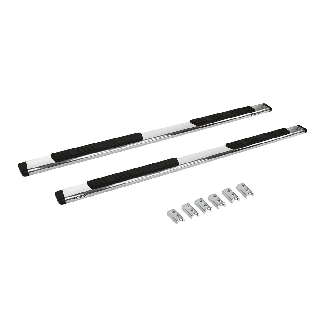 5" OE Xtreme Low Profile Side Steps with Mounting Brackets Kit - Polished SS