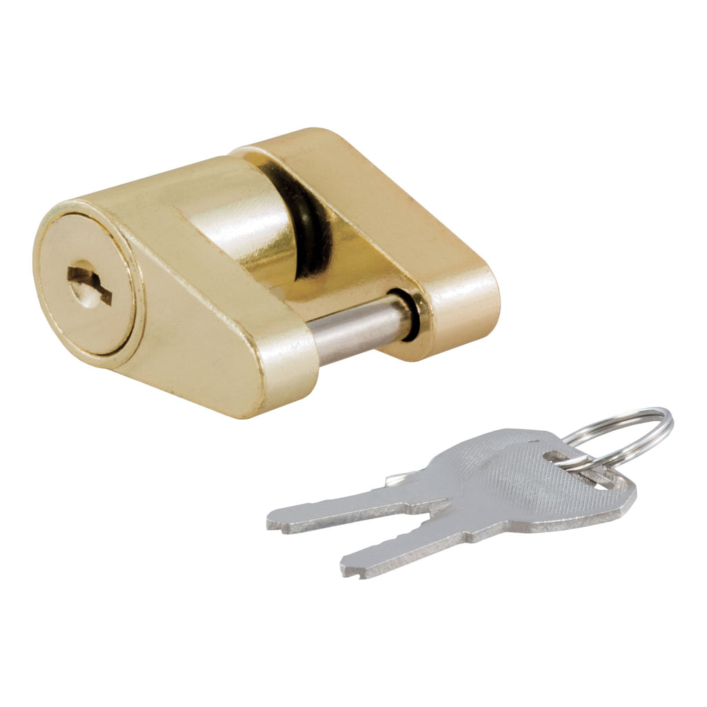 Coupler Lock (1/4" Pin 3/4" Latch Span Padlock Brass-Plated)