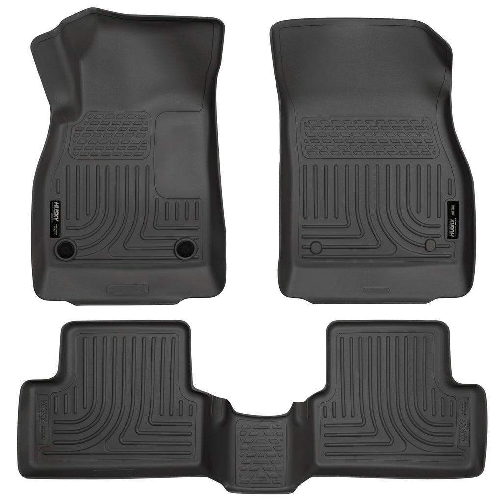 Husky Liners 98161 | Husky Liners Front & 2nd Seat Floor Liners, Fits 11-15 CRUZE CUSTOM MOLDED FRONT & 2ND SEAT FLOOR LINERS BLACK