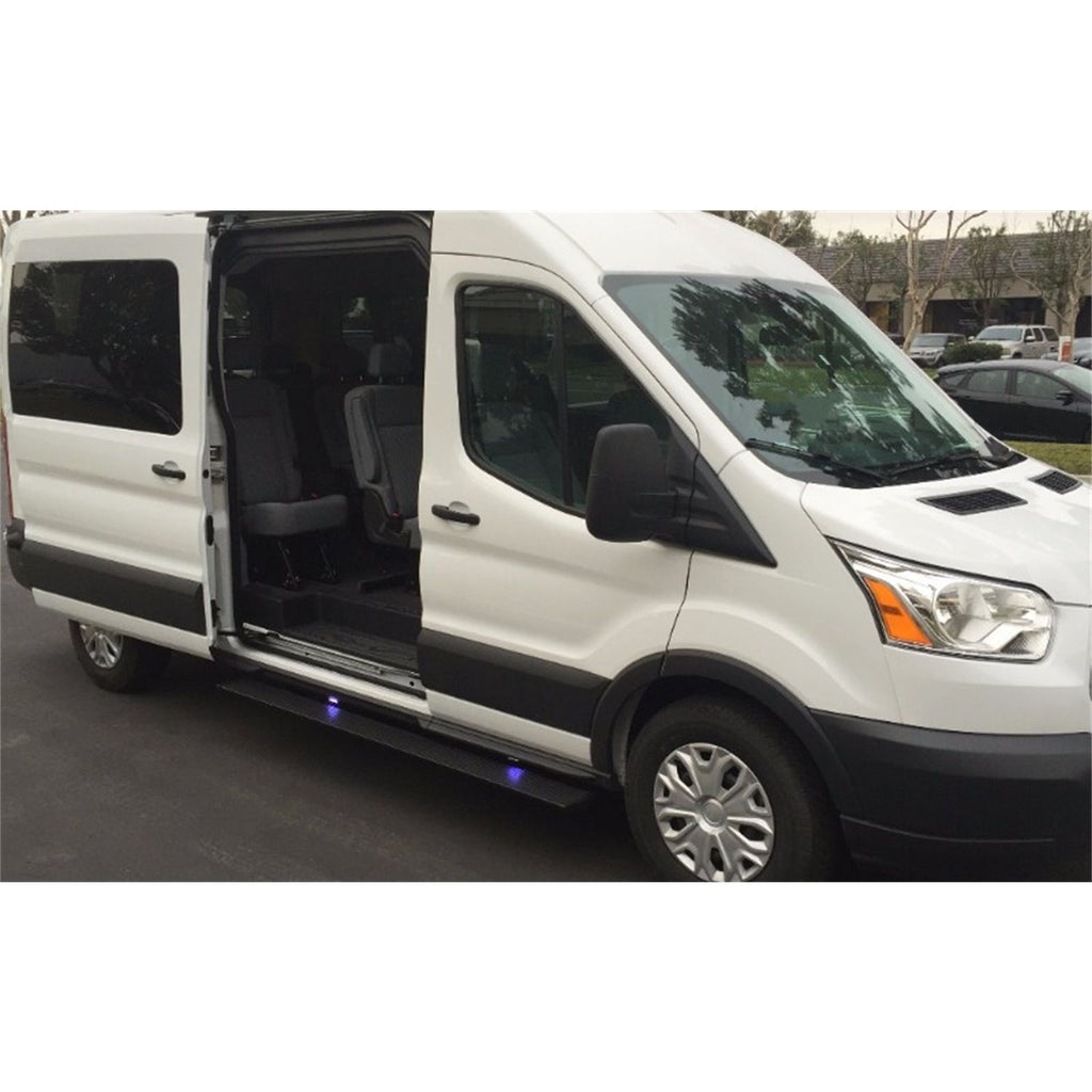AMP Research 76259-01A PowerStep Electric Running Boards Plug N Play System for 2014-2018 Ford Transit (Driver Passenger Side) Gas Only