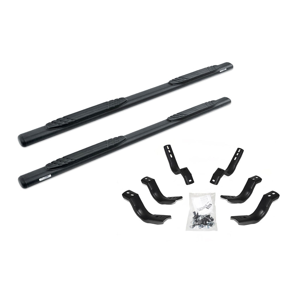 4" OE Xtreme Side Steps with Mounting Brackets - Crew Max Only