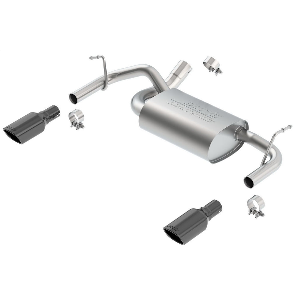 Borla 11834BC | Borla S SQ RL AC SR 2.5";2" TIP 3.5" SQ X for 2012-2018 Jeep Wrangler JK/JKU 3.6L V6 Automatic; Manual Transmission; 4 Wheel Drive (4WD) 2 and 4-Door.
