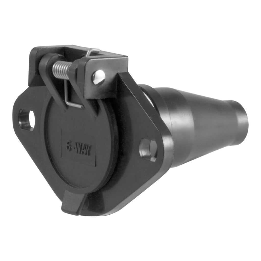 6-Way Round Connector Socket (Vehicle Side Black Plastic)