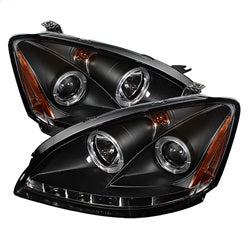 ( Spyder ) - Projector Headlights - Halogen Model Only ( Not Compatible With Xenon/HID Model ) - LED Halo - LED ( Replaceable LEDs ) - Black - High H1 (Included) - Low H1 (Included)