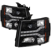 ( Spyder ) - Version 2 Projector Headlights - LED DRL - Black