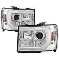 ( Spyder) - Version 2 Projector Headlights - Light Bar DRL LED - Chrome