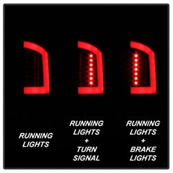 ( Spyder ) - Version 3 Light Bar LED Tail Light - Black Smoke