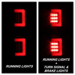 ( Spyder ) - Version 2 Light Bar LED Tail Lights - Black Smoke