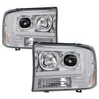 ( Spyder ) - 1PC Light Bar Projector Headlights - Chrome
