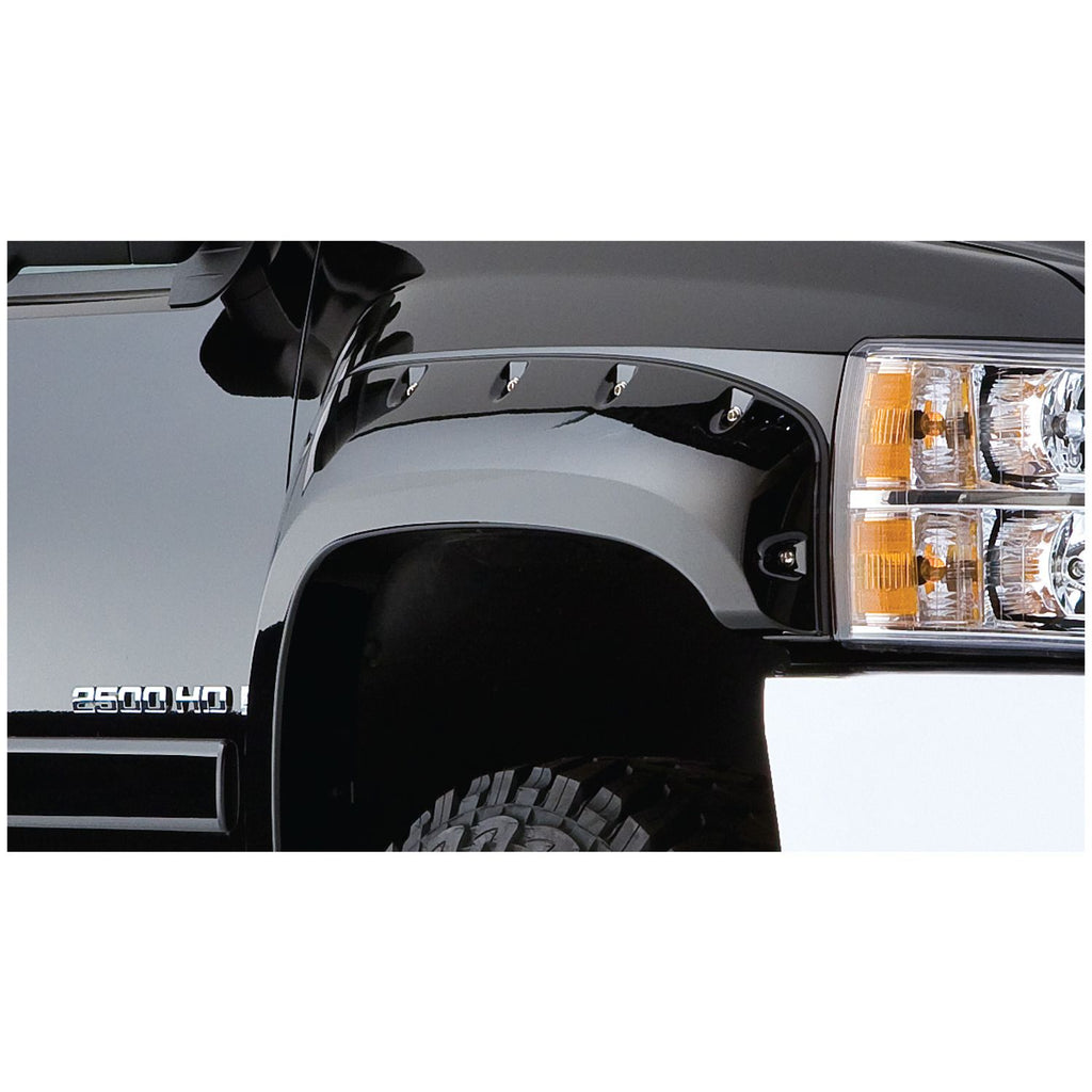 Bushwacker 21013-11 Black Cutout Style Smooth Finish Front Fender Flares for 1989-1992 Ford Ranger; 1989-1990 Bronco II
