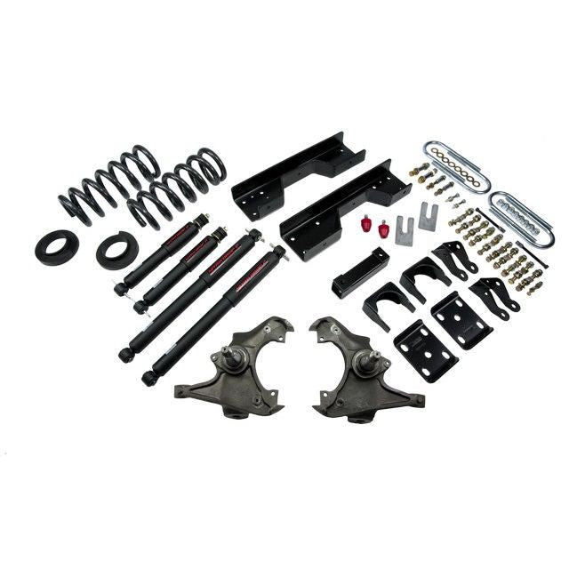 BELLTECH 727ND LOWERING KITS  Front And Rear Complete Kit W/ Nitro Drop 2 Shocks 1988- Chevrolet Silverado/Sierra C3500 (Ext Cab Dually) 4 in. or 5 in. F/8 in. R drop W/ Nitro Drop II Shocks