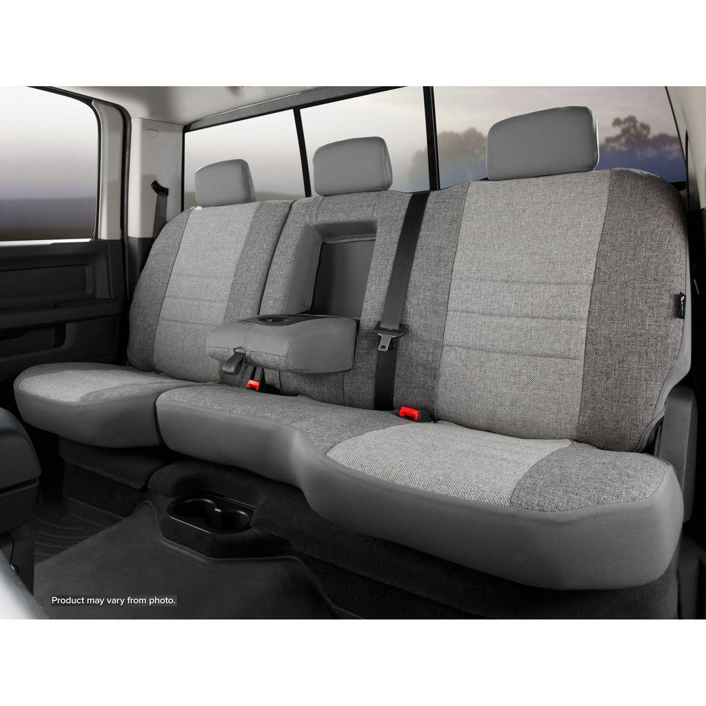 FIA-OE32-17 GRAY | 04-10 F250/F350/F450/F550 W/SPLIT SEAT, 60/40 W/ARMREST & REMOVABLE HEADREST REAR SEAT COVER GRAY