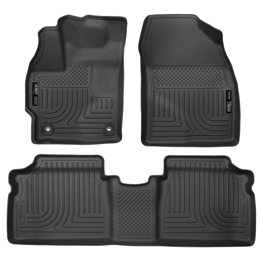 Husky Liners 98931 | Husky Liners Front & 2nd Seat Floor Liners, Fits 12-15 PRIUS PLUG-IN HYBRID ONLY 1ST/2ND ROW FLOOR LINER BLACK
