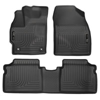 Husky Liners 98931 | Husky Liners Front & 2nd Seat Floor Liners, Fits 12-15 PRIUS PLUG-IN HYBRID ONLY 1ST/2ND ROW FLOOR LINER BLACK