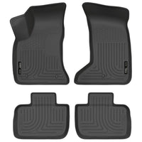 Husky Liners 98081 | Husky Liners Front & 2nd Seat Floor Liners, Fits 11-C CHARGER/CHRYSLER 300 (AWD ONLY) CUSTOM MOLDED FRONT & 2ND SEAT WEATHERBEATER FLOOR LINERS BLAC