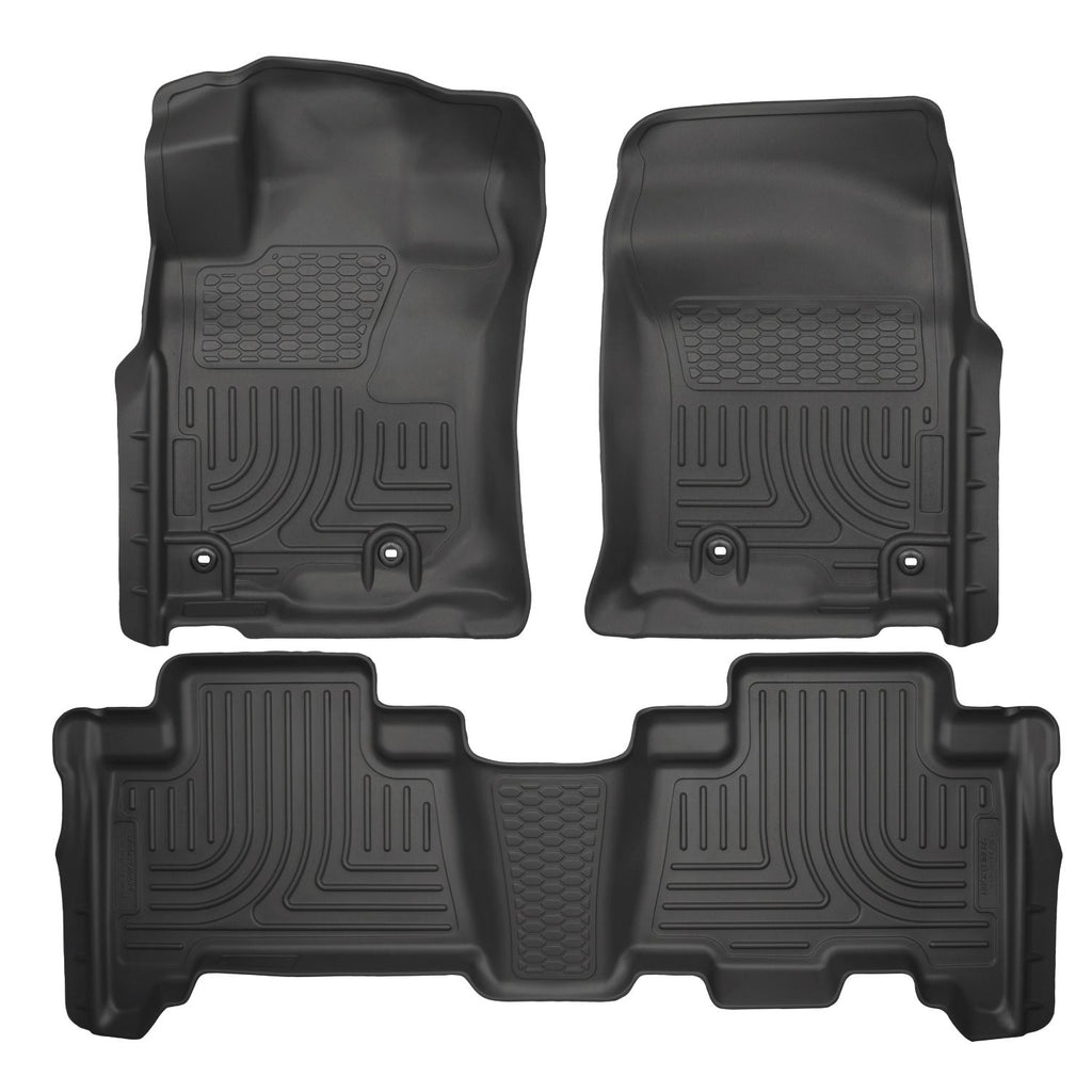Husky Liners 99571 | Husky Liners Front & 2nd Seat Floor Liners, Fits 13-C 4RUNNER FRONT & 2ND SEAT FLOOR LINERS BLACK