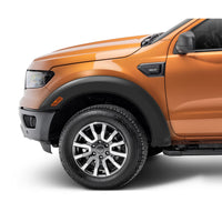 Bushwacker 20121-02 Black Extend-A-Fender Style Smooth Finish Front Fender Flares for 2019-2022 Ford Ranger