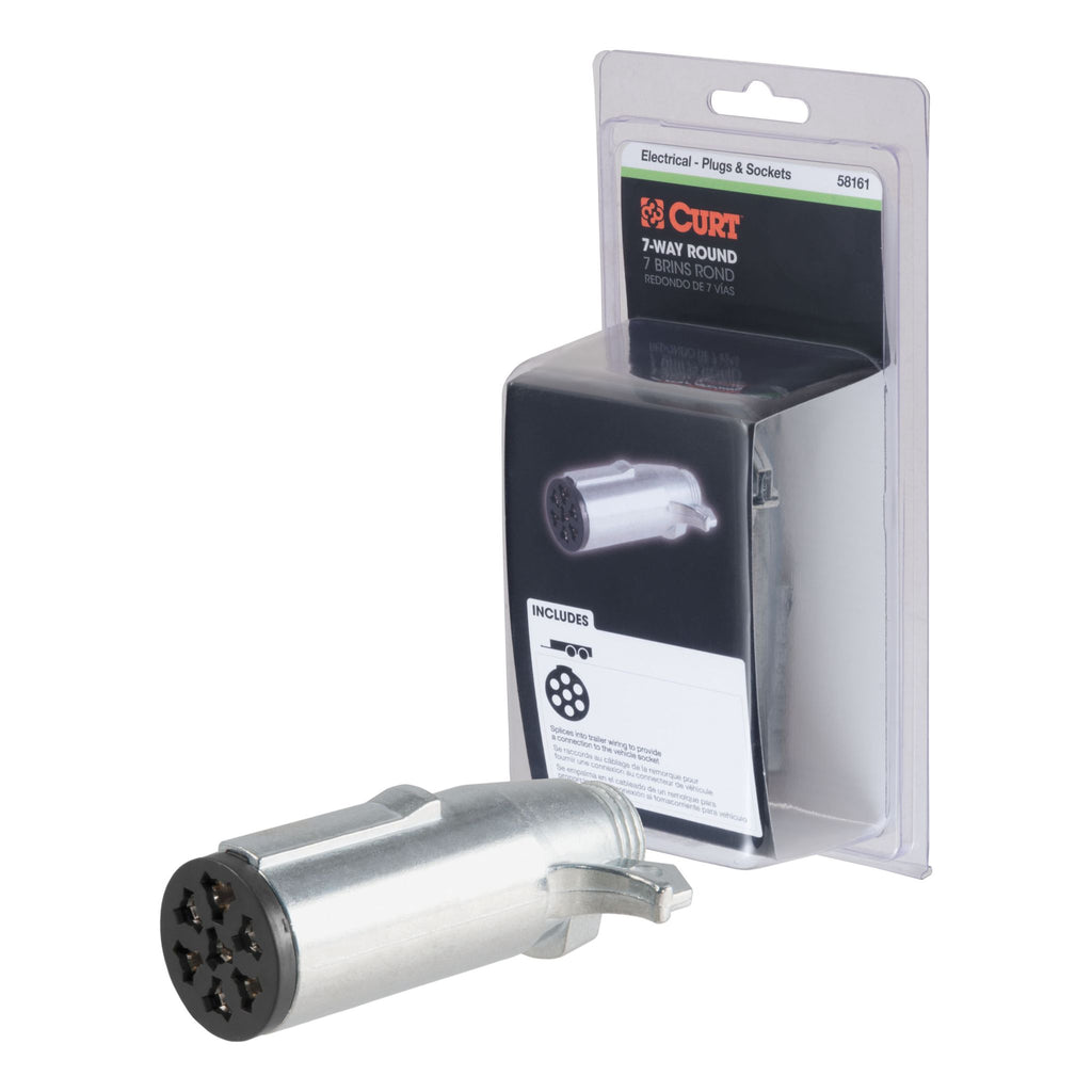 7-Way Round Connector Plug (Trailer Side Packaged)