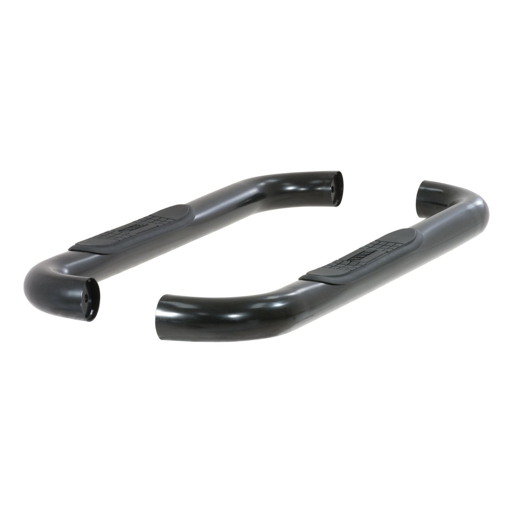 3" Round Black Stainless Side Bars Select Ford F-250 F-350 Super Duty