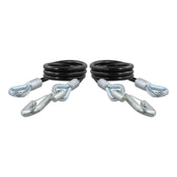 44" Safety Cables with 2 Snap Hooks (7500 lbs Vinyl-Coated 2-Pack)