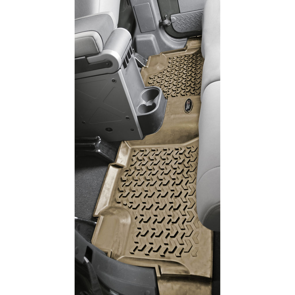 Rugged Ridge 12950.01 | Floor Liners, Rear, Black; 07-16 Jeep Wrangler JKU