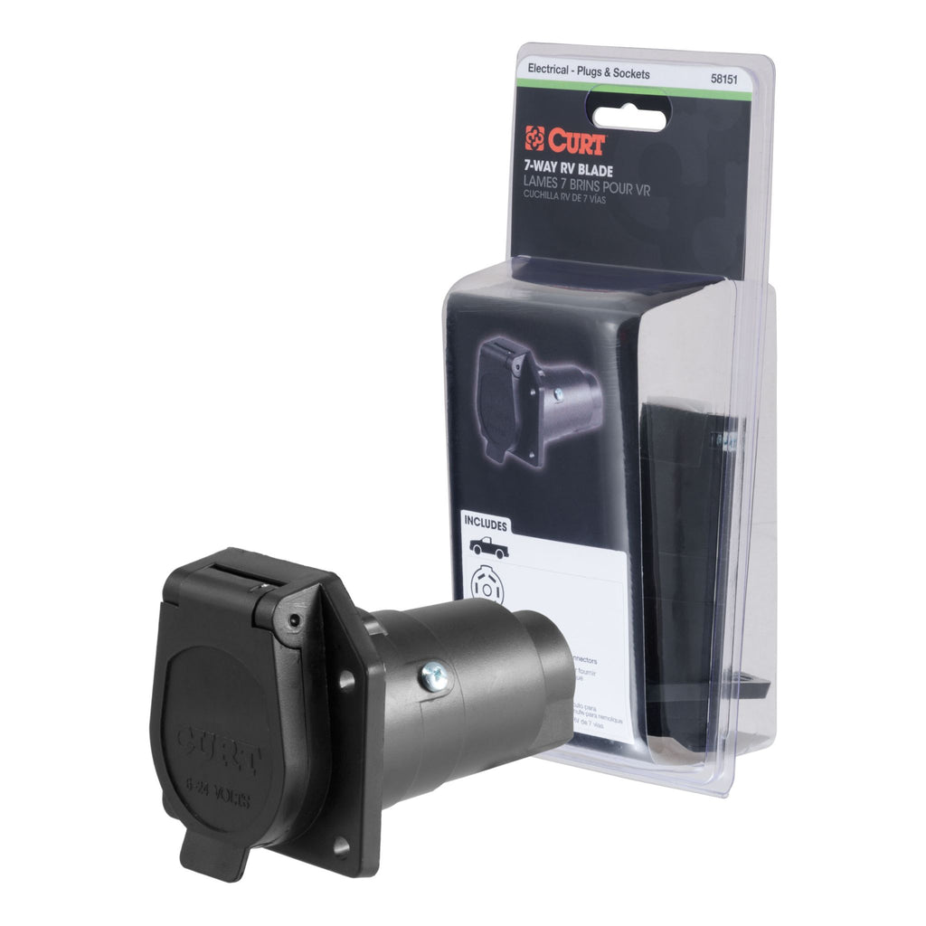 7-Way RV Blade Connector Socket (Vehicle Side Packaged)