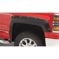 Bushwacker 40087-02 Black Pocket/Rivet Style Smooth Finish Front Fender Flares for 2007-2013 Silverado 1500; 2007-2014 Silverado 2500 HD/3500 HD
