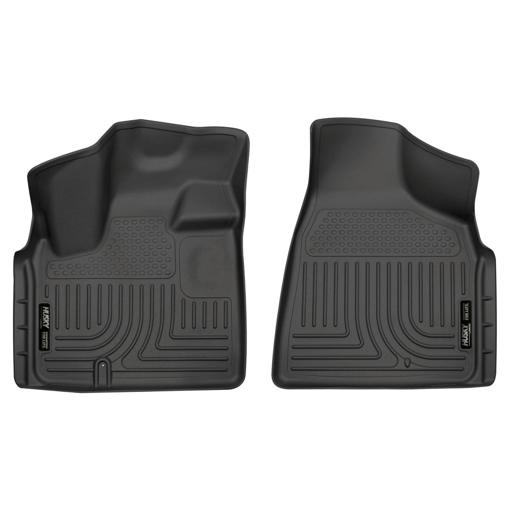 Husky Liners 18091 | Husky Liners Front Floor Liners, Fits 08-16 TOWN & COUNTRY/GRAND CARAVAN CUSTOM MOLDED WEATHERBEATER FRONT FLOOR LINERS BLACK