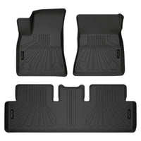 Husky Liners 70458 | Husky Liners Front & 2nd Seat Floor Liners, Fits 18-C TESLA 3 FRONT & 2ND SEAT FLOOR LINERS BLACK