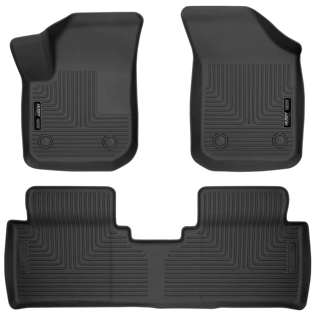 Husky Liners 95111 | Husky Liners Front & 2nd Seat Floor Liners; Front & 2nd Seat Floor Liners, Fits 17-C ENVISION WEATHERBEATER SERIES BLACK