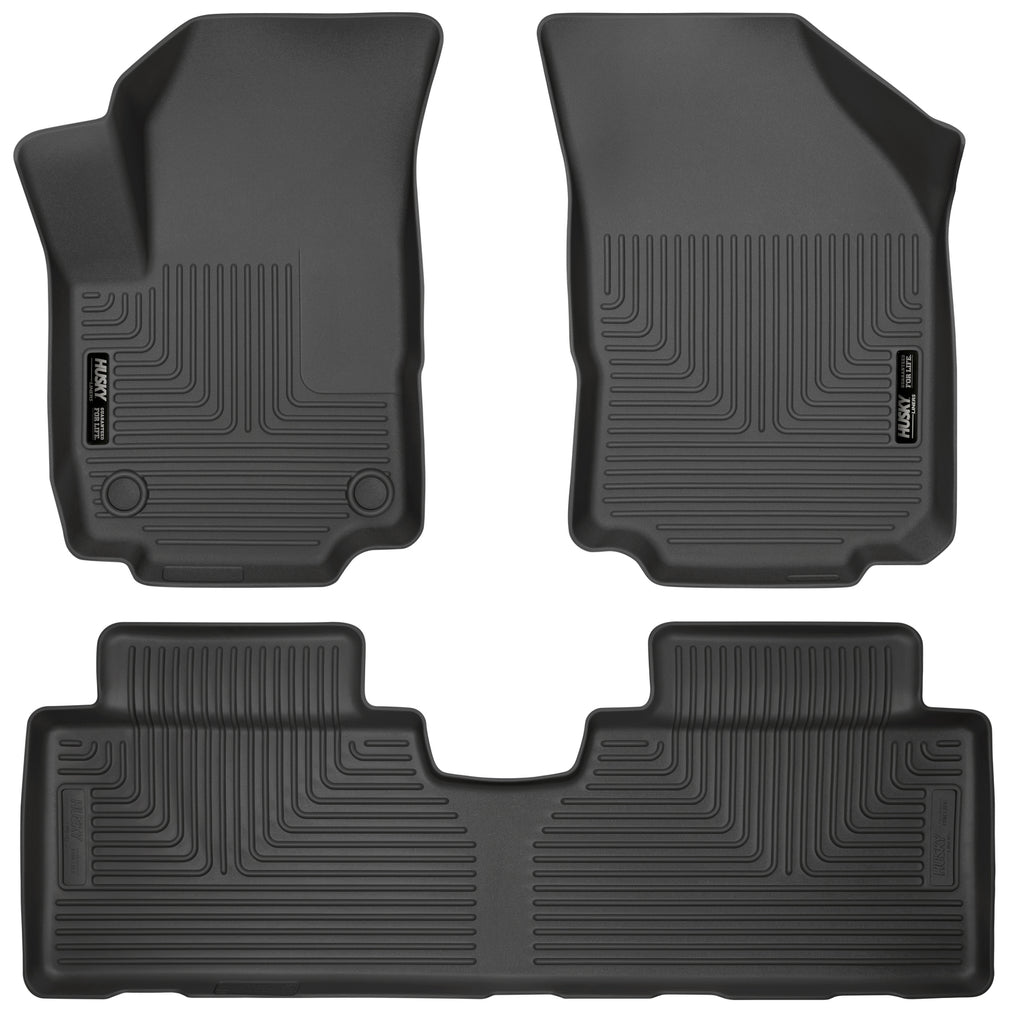Husky Liners 95151 | Husky Liners Front & 2nd Seat Floor Liners, Fits 18-C TERRAIN BLACK FRONT & 2ND SEAT FLOOR LINERS