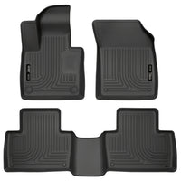 Husky Liners 95601 | Husky Liners Front & 2nd Seat Floor Liners, Fits 16-17 XC90 FRONT & 2ND SEAT FLOOR LINERS WEATHERBEATER SERIES BLACK