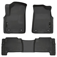 Husky Liners 95671 | Husky Liners Front & 2nd Seat Floor Liners, Fits 19-C ARMADA/QX80 FRONT & 2ND SEAT FLOOR LINERS BLACK