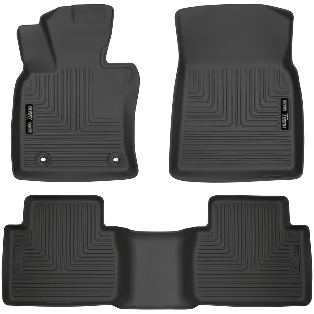 Husky Liners 95731 | Husky Liners Front & 2nd Seat Floor Liners, Fits 18-C CAMRY FRONT & 2ND SEAT FLOOR LINERS WEATHERBEATER SERIES
