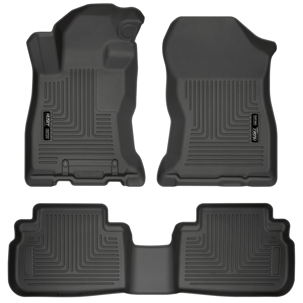 Husky Liners 95891 | Husky Liners Front & 2nd Seat Floor Liners, Fits 19-C FORESTER BLACK FRONT & 2ND SEAT FLOOR LINERS